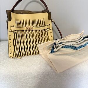 Tory Burch Yellow and Brown Shoulder Bag